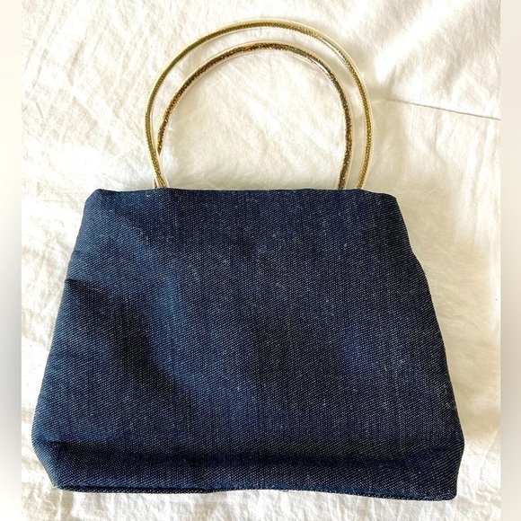 Mickey Mouse Embroidered Denim Zip Bag Purse Disney Comic - Picture 2 of 5